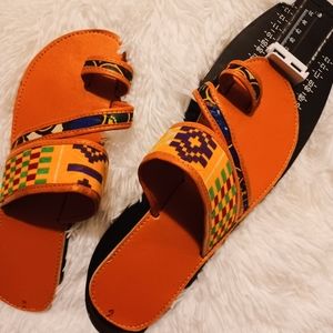Leather summer sandals